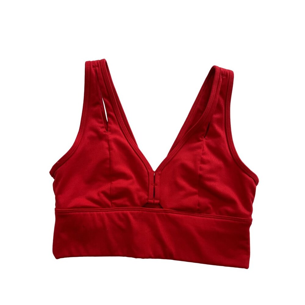 NWOT ALO Yoga United Long Bra in Scarlet